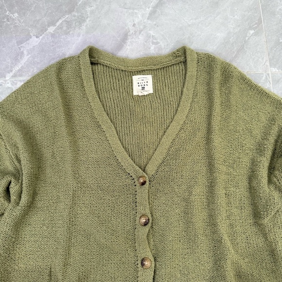 Women’s Billabong Button Down Knit V-Neck Cardigan Sweater Size Large - Picture 2 of 16